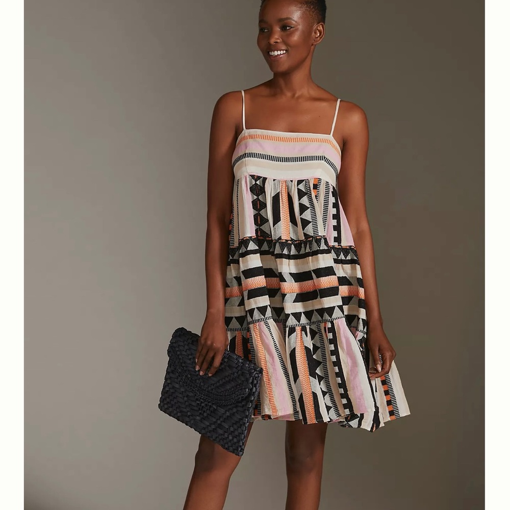 Anthropologie’s Devotion Twins Square-Neck Mini Dress